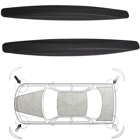 Anti-collision Strips for Car Front and Rear Bumper (Two Pieces)