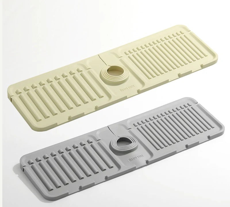 Silicone Sink Tray Splash Guard Pad - Quick-Drain Design for Kitchen & Bathroom